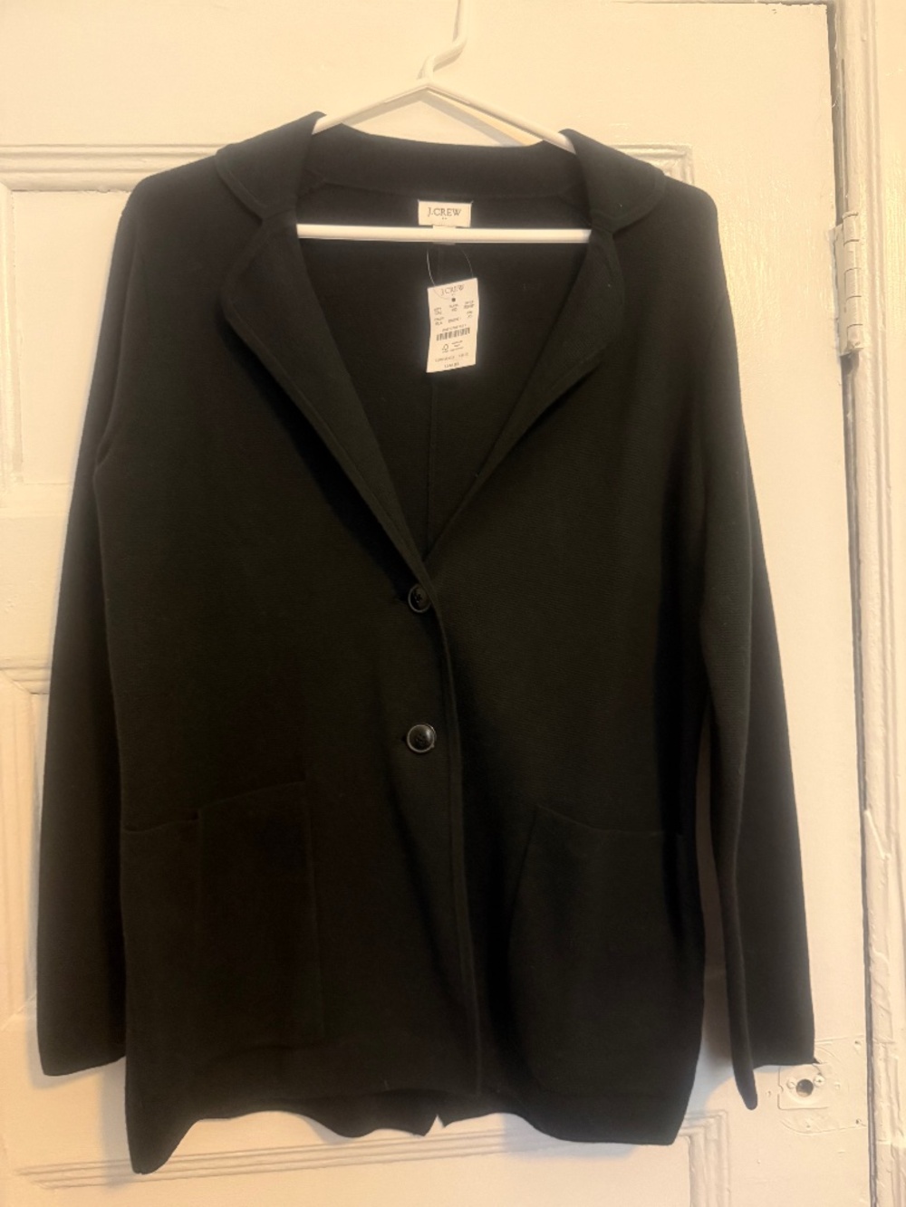 NWT J. Crew black knit cardigan jacket size S/M